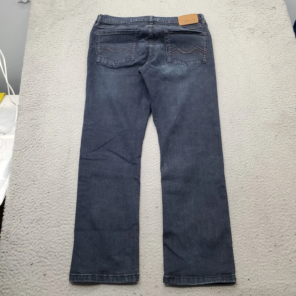 Urban Star Jeans Mens 34x30 Blue Premium Denim Stretch Flat Front Straight Leg